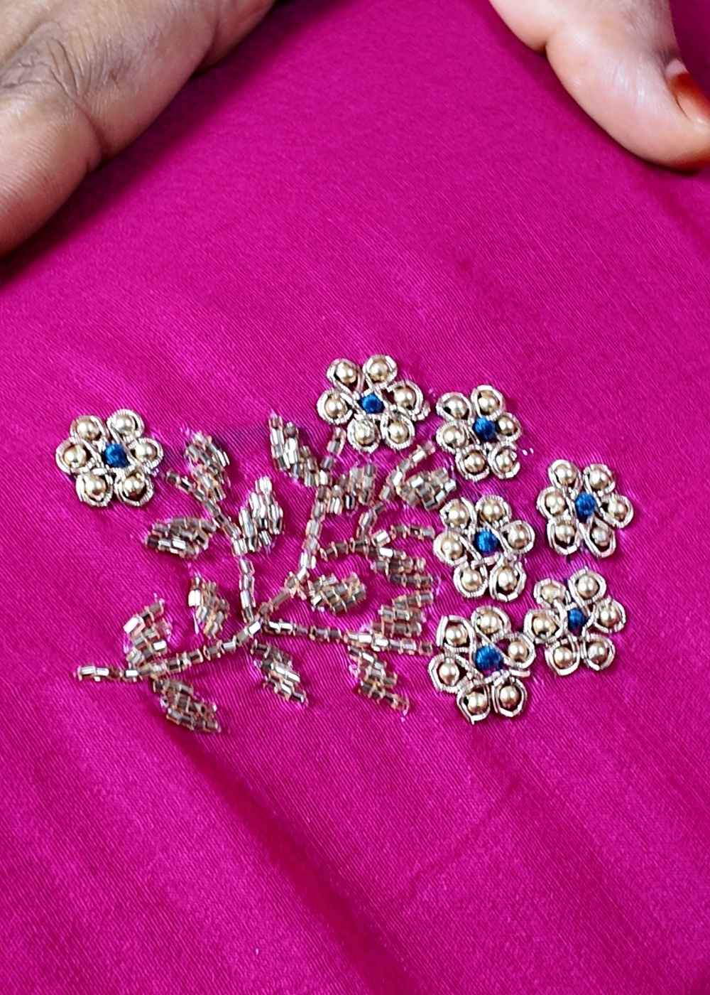 Women’s Magenta Pink Mal chanderi Kurta Set