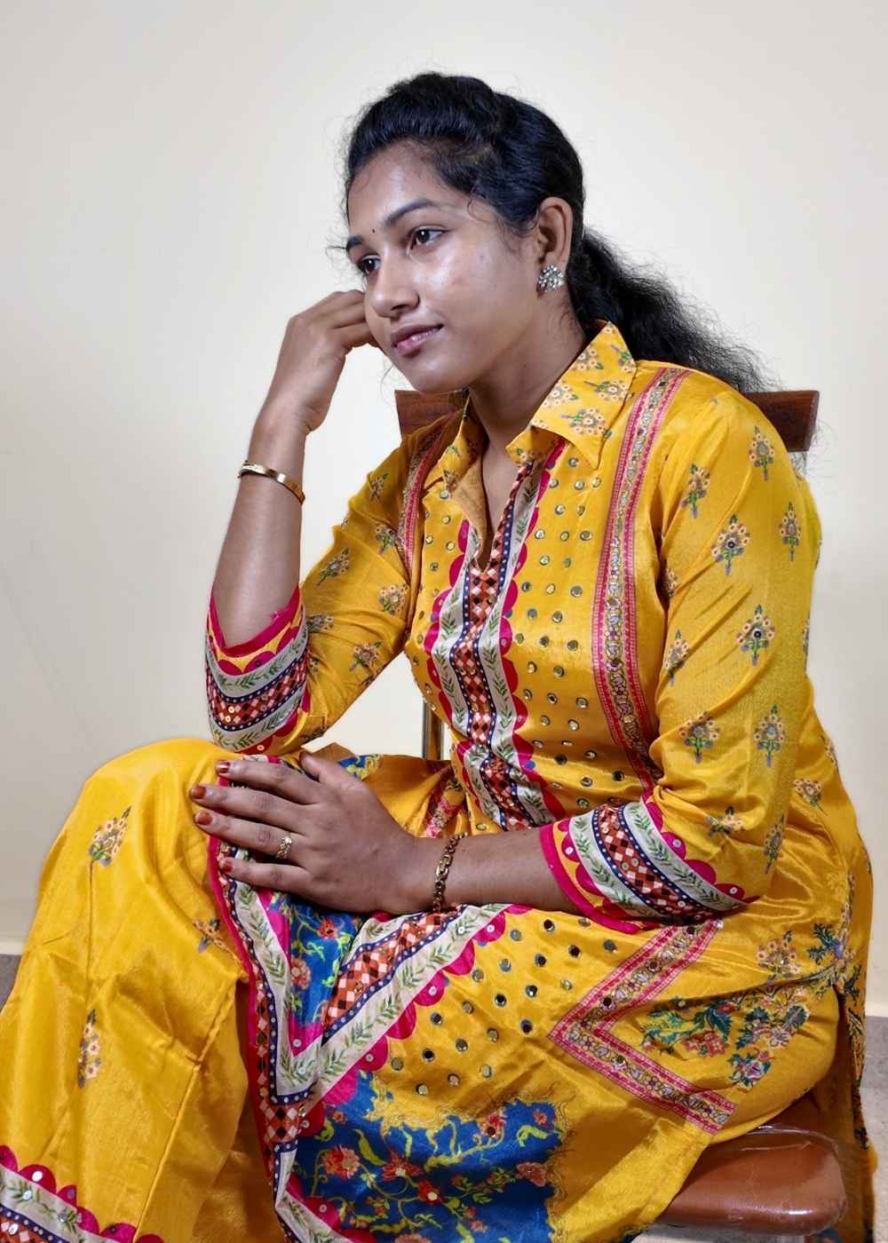 Women’s Yellow Chinnon Co-ord Set